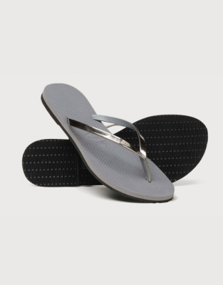 havaianas metallic grey