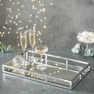 Mirrored Rectangular Tray