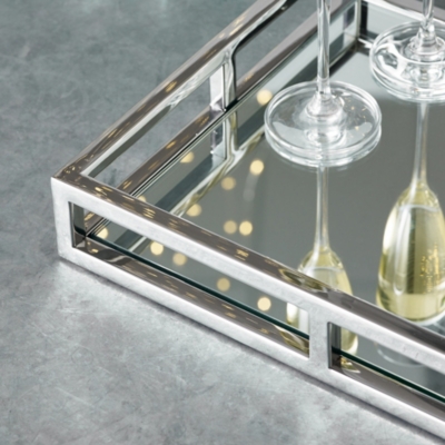 Mirrored Rectangular Tray