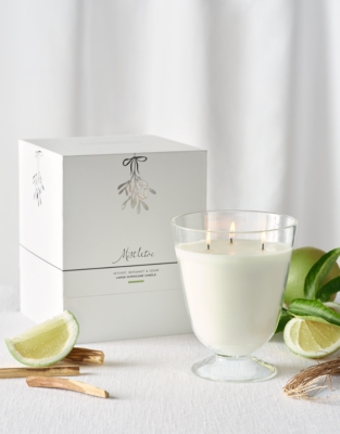 Mistletoe 3-Wick Hurricane Candle