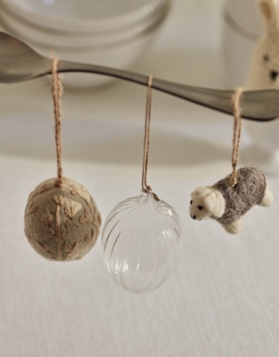 Mixed Felt Egg Decorations – Set of 6