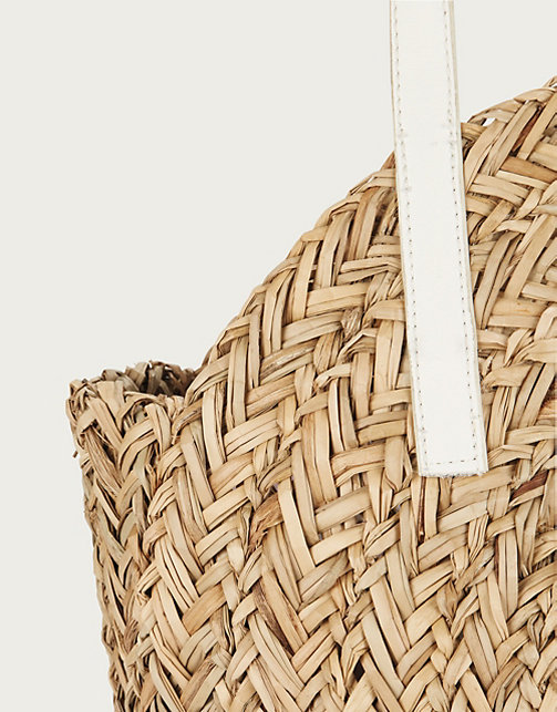 Moon Straw Basket Bag | Accessories Sale | The White Company UK
