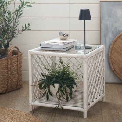 White company deals side table