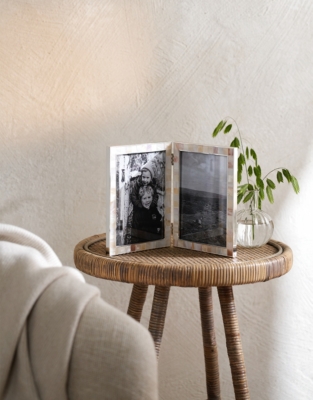 Mother of Pearl Double Hinged Photo Frame – 5x7”