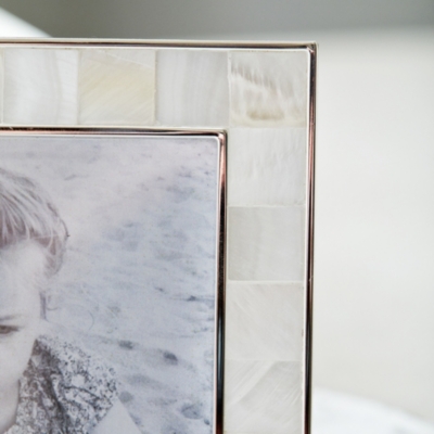 Mother of Pearl Photo Frames 3x3” Set of 2 Photo Frames The White Company UK