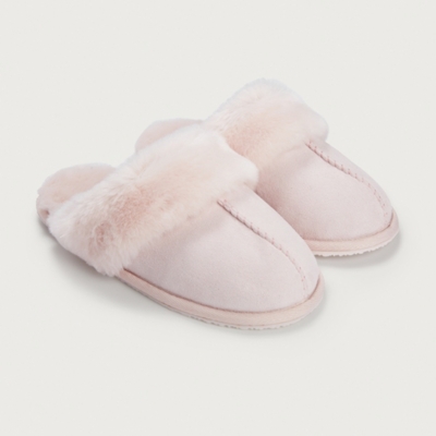 white company mule slippers