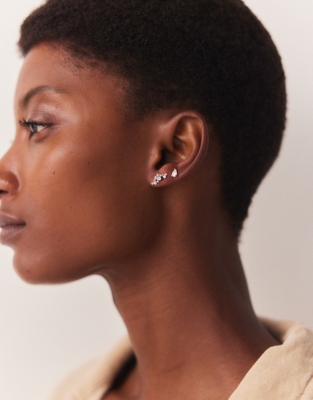 Multistone Stud Earrings Set of 2 Accessories Sale The White Company UK