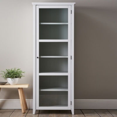 Narrow Glass Storage Cabinet