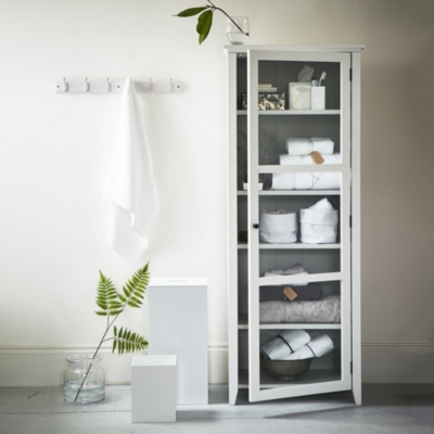 Narrow Glass Storage Cabinet