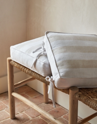 Natural Wide Stripe Seat Pad
