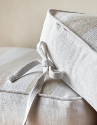 Natural Wide Stripe Seat Pad