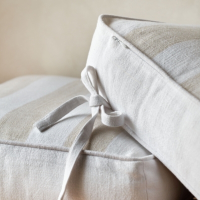 Natural Wide Stripe Seat Pad