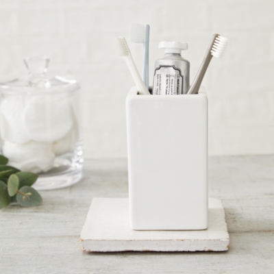 Buy White Tile Geo Toothbrush Holder from Next Austria