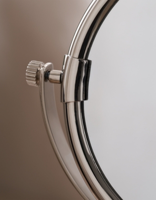 Nickel Pedestal Vanity Mirror