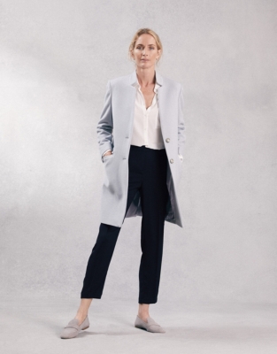 White company clearance grey coat