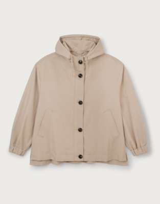 Nylon Cropped Trench