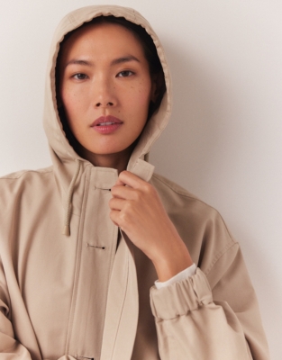 Nylon Cropped Trench