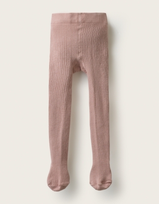 ORGANIC COTTON BLEND RIB TIGHTS 2 PACK