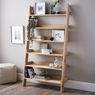 Oak Large Ladder Shelf Wardrobes & Storage The White Company UK