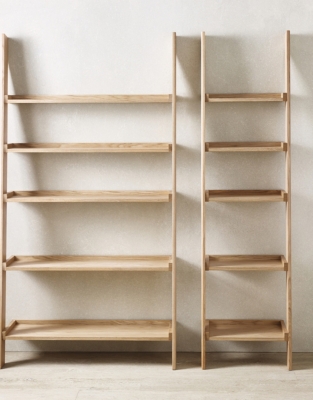 Oak Narrow Ladder Shelf