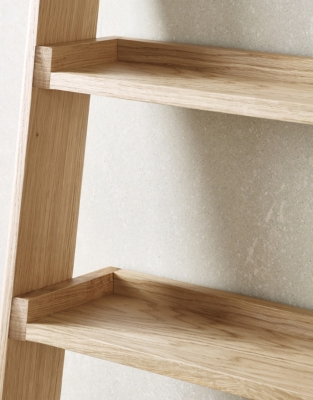 Oak Narrow Ladder Shelf