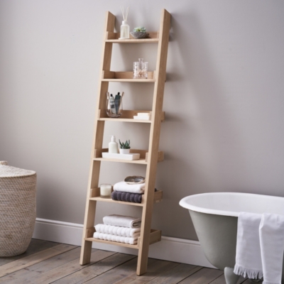 Oak Small Ladder Shelf Wardrobes Storage The White Company Uk