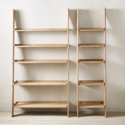 Oak Wide Ladder Shelf