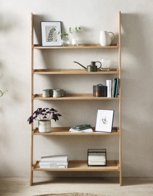 Oak Wide Ladder Shelf
