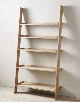 Oak Wide Ladder Shelf