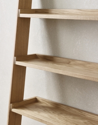 Oak Wide Ladder Shelf
