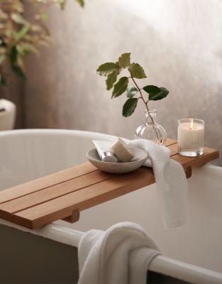 Oak Wood Bath Tidy