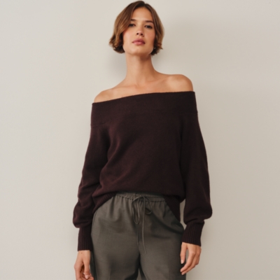 Off the Shoulder Jumper with Organic Cotton
