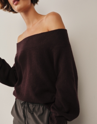Off the Shoulder Jumper with Organic Cotton