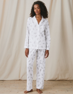 Ladies white 2024 cotton pyjamas