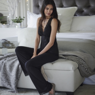 Open Back Lace Pajama Set Sleepwear Sale The White Company US