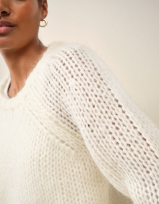 Open Stitch Jumper with Mohair