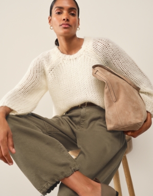 Open Stitch Jumper with Mohair