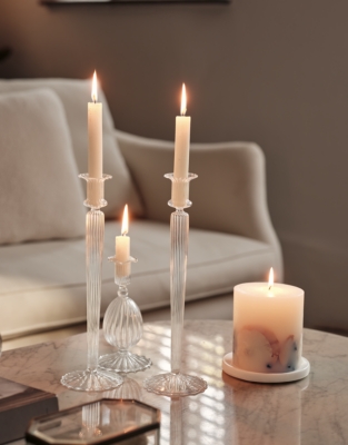 Optic Frill Dinner Candle Holder – Large