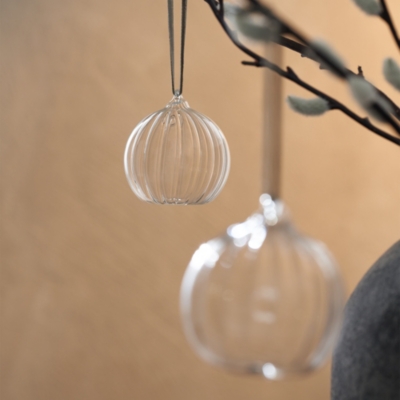 Optic Glass Pumpkin – 6.5cm