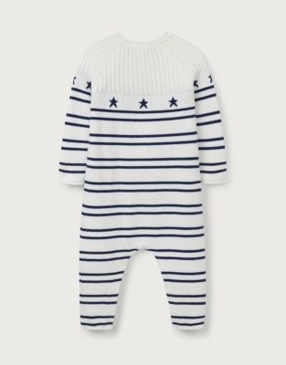 Organic Cotton & Wool Star Knitted Romper (0–24mths)