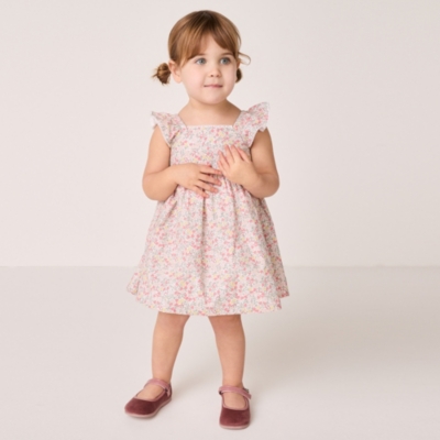 Organic Cotton ‘Manon’ Floral Frill Dress (0–18mths)
