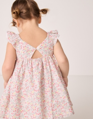 Organic Cotton ‘Manon’ Floral Frill Dress (0–18mths)