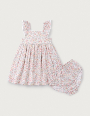 Organic Cotton ‘Manon’ Floral Frill Dress (0–18mths)