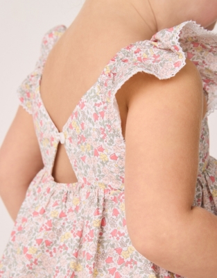 Organic Cotton ‘Manon’ Floral Frill Dress (0–18mths)
