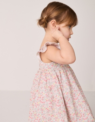 Organic Cotton ‘Manon’ Floral Frill Dress (0–18mths)