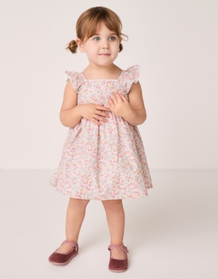 Organic Cotton ‘Manon’ Floral Frill Dress (0–18mths)