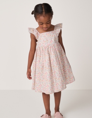 Organic Cotton ‘Manon’ Floral Frill Dress (18mths–6yrs)