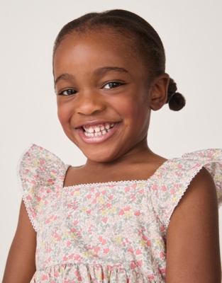 Organic Cotton ‘Manon’ Floral Frill Dress (18mths–6yrs)