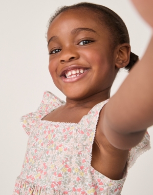Organic Cotton ‘Manon’ Floral Frill Dress (18mths–6yrs)