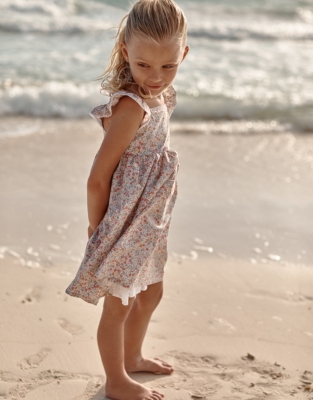 Organic Cotton ‘Manon’ Floral Frill Dress (18mths–6yrs)
